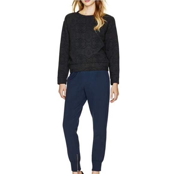 Aritzia Babaton Finch Pants Trouser Jogger Cuff Skinny Leg Zipper Ankle black XS - Picture 3 of 14